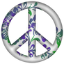 Peace Symbol - Flower White Background