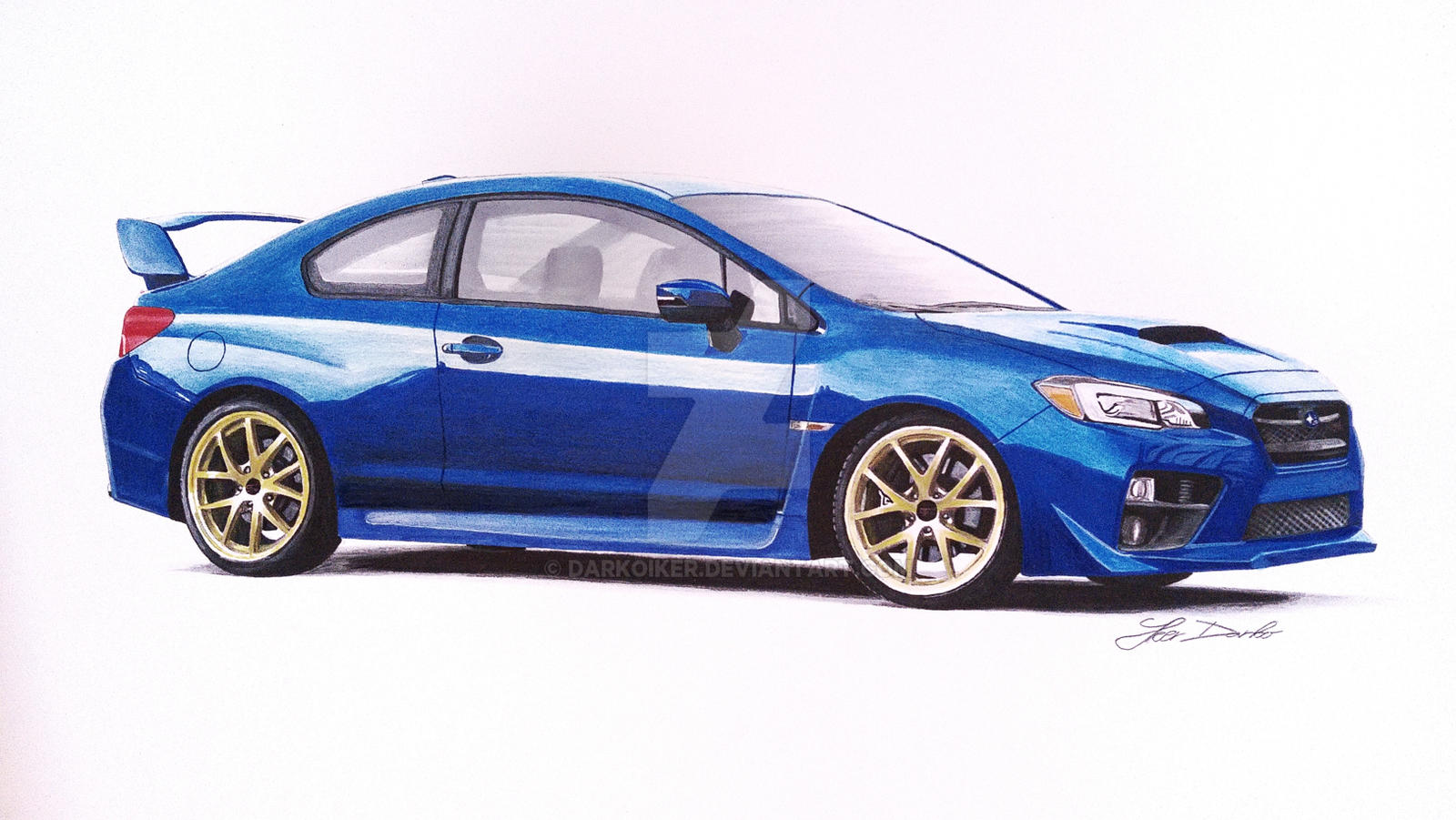 Subaru Impreza WRX STI coupe drawing by DarkoIker on DeviantArt