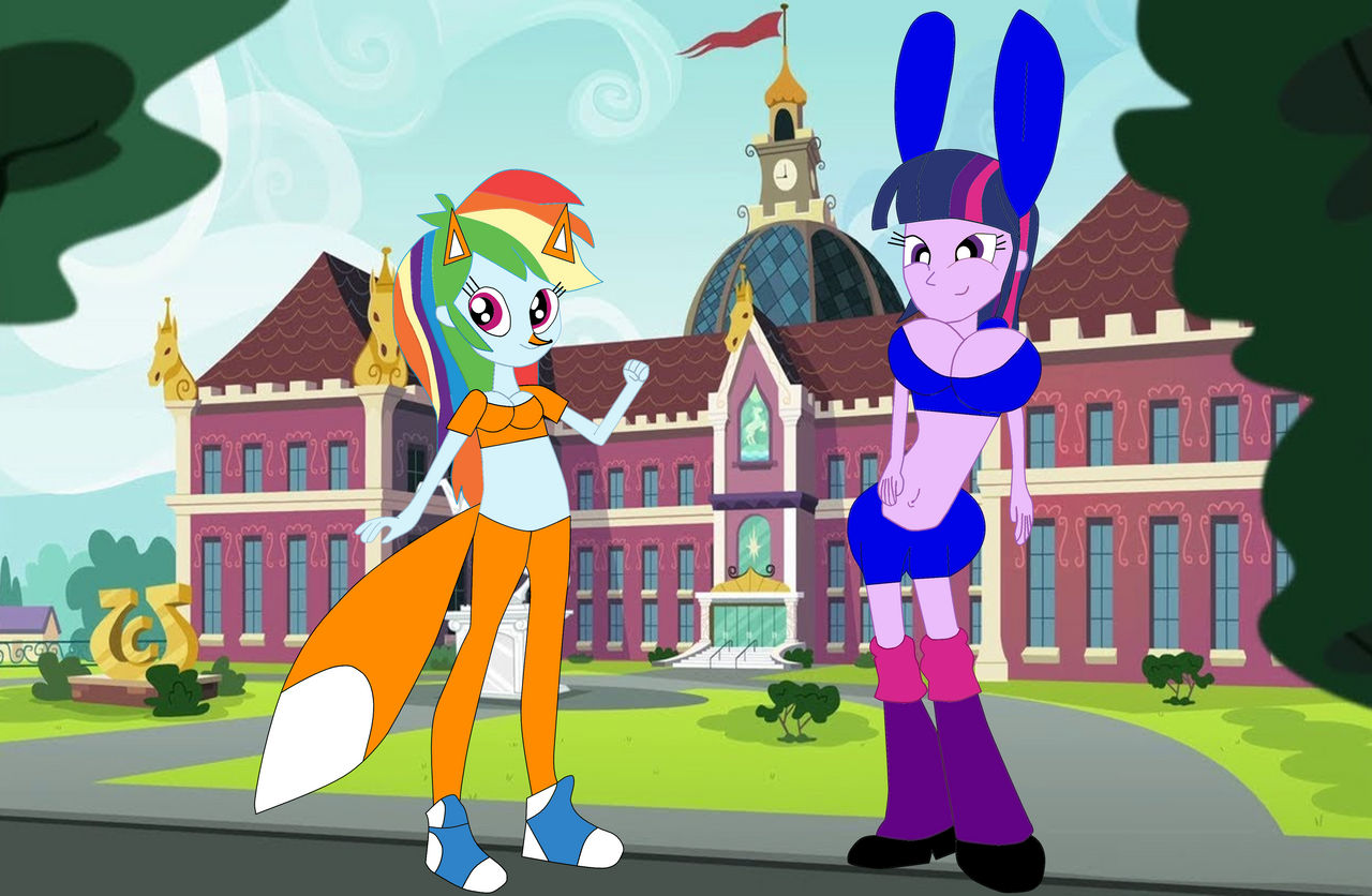 Rainbow Fox and Twilight Rabbit by EgoRedLis1993 on DeviantArt