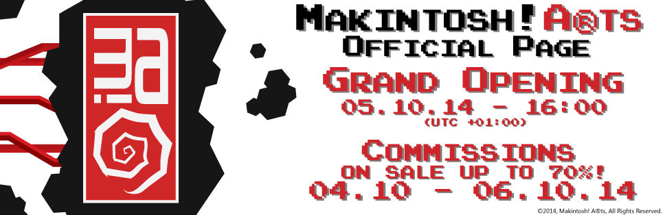 Makintosh! A(r)ts Official Page Opening + SALE