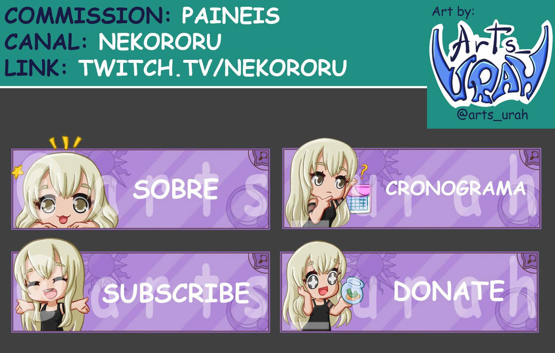 Comm: Panel Channel Twitch by ArtsUrah on DeviantArt
