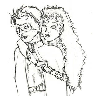 Robin and Starfire