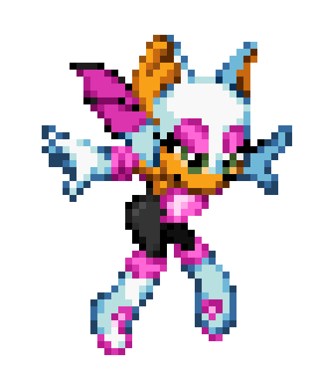 16 Bit Rouge Rouge Flying V1 - Sonic Forces 2D by D4RKN322 on DeviantArt