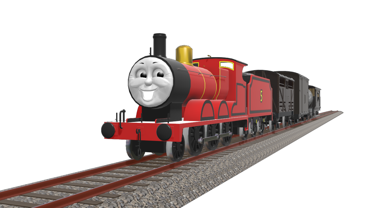 Free download  MMD James the Red Engine (DL) transparent