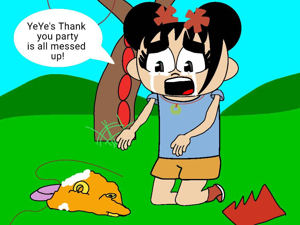 Kai Lan crying over YeYe's ruined party by KUBE-Arts on DeviantArt