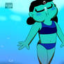 Lucy embracing the waters