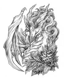 Pencil Ice Dragon Commission