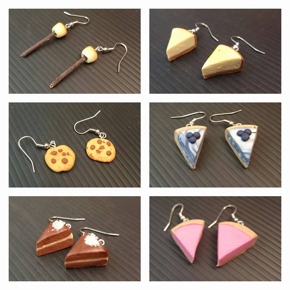 Baked earrings