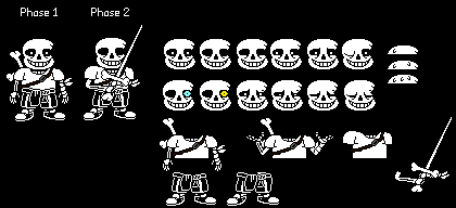 Insanity! Sans - battle Sprite - v1 by daunderspriter on DeviantArt