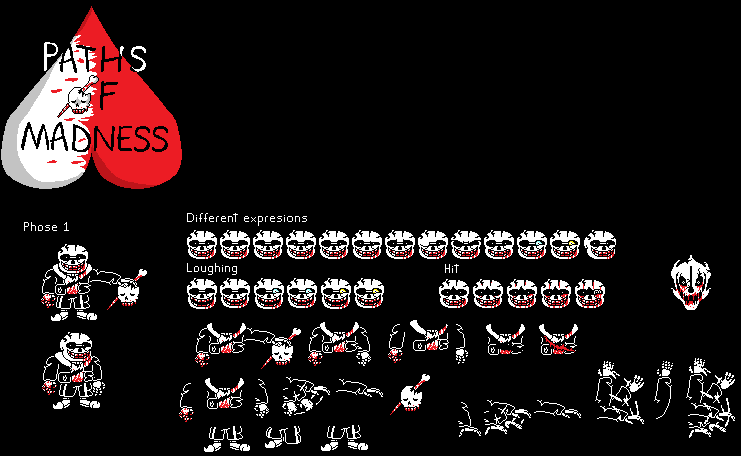 Insanity! Sans - battle Sprite - v1 by daunderspriter on DeviantArt