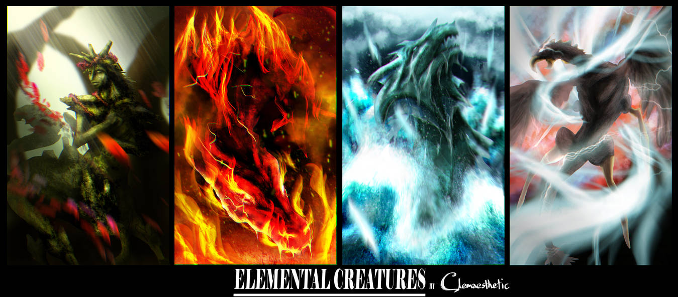 Elemental Creatures by Clementccw on DeviantArt