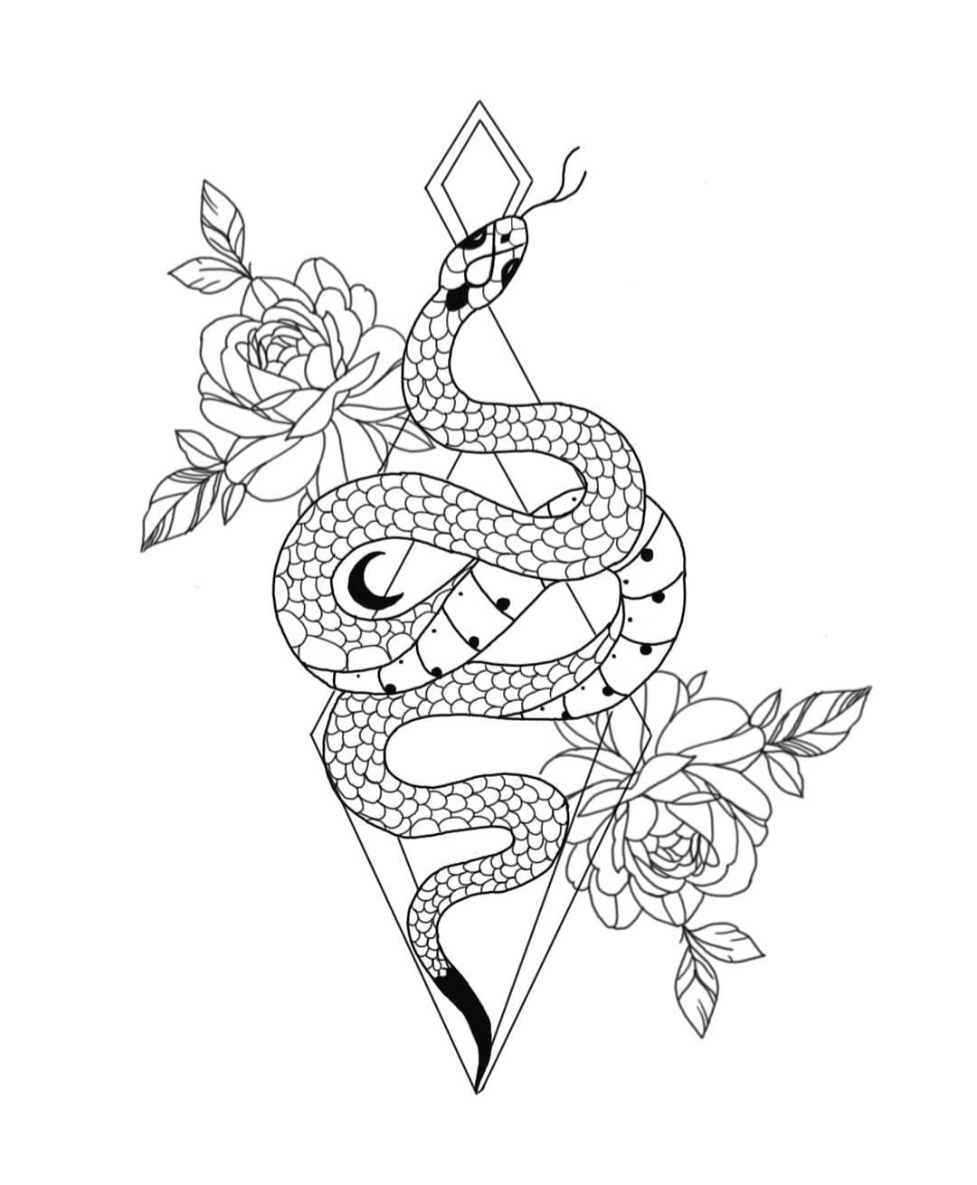 Snake tattoo design by MorganaLaFey25 on DeviantArt