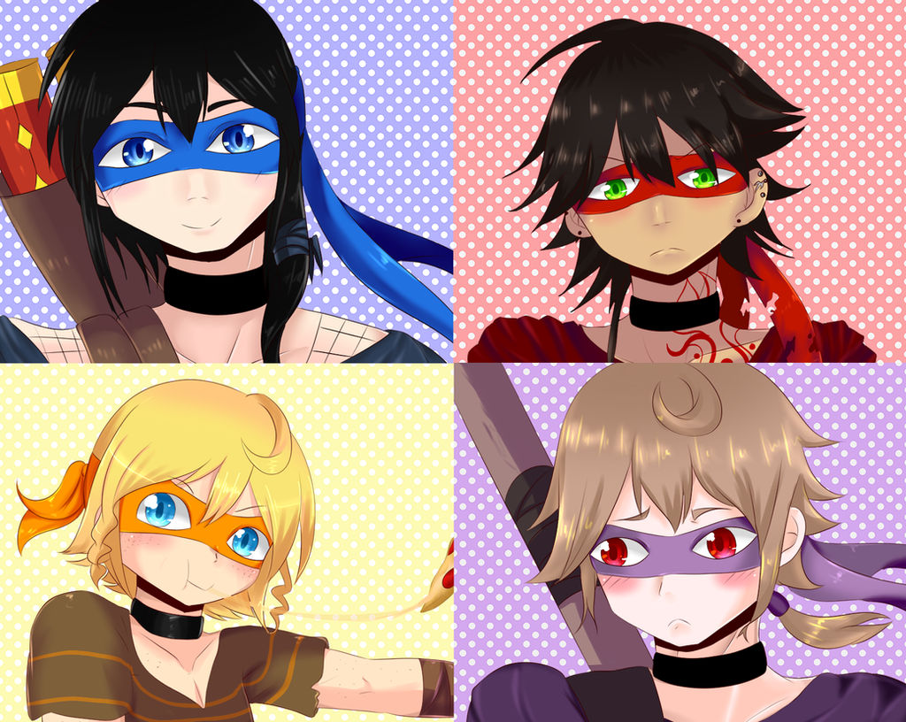 +Fan art/Designs+ Human TMNT by Crystaliiisms on DeviantArt