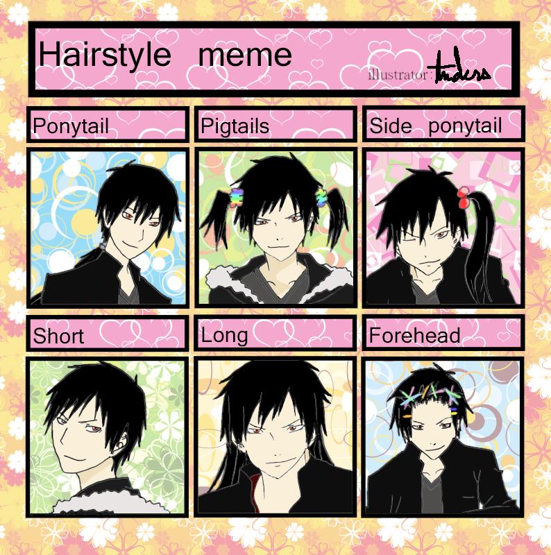 Izaya hairstyle meme