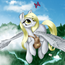 'What're you doing way up here, little guy?' Derpy