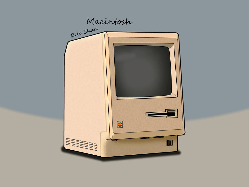Apple Macintosh 128K cartoon by eric2b01 on DeviantArt