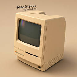 3D Apple Macintosh Classic II