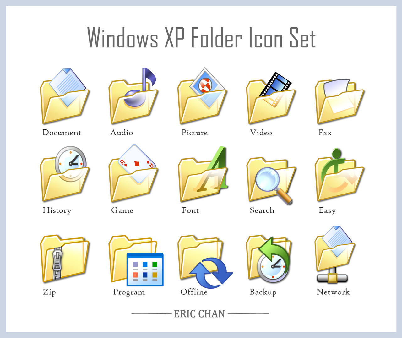 Windows XP folder icon set by eric2b01 on DeviantArt