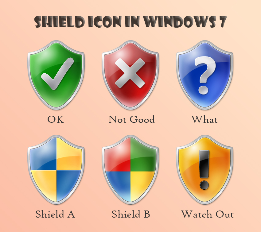 Different Shield icons in Win7 by eric2b01 on DeviantArt
