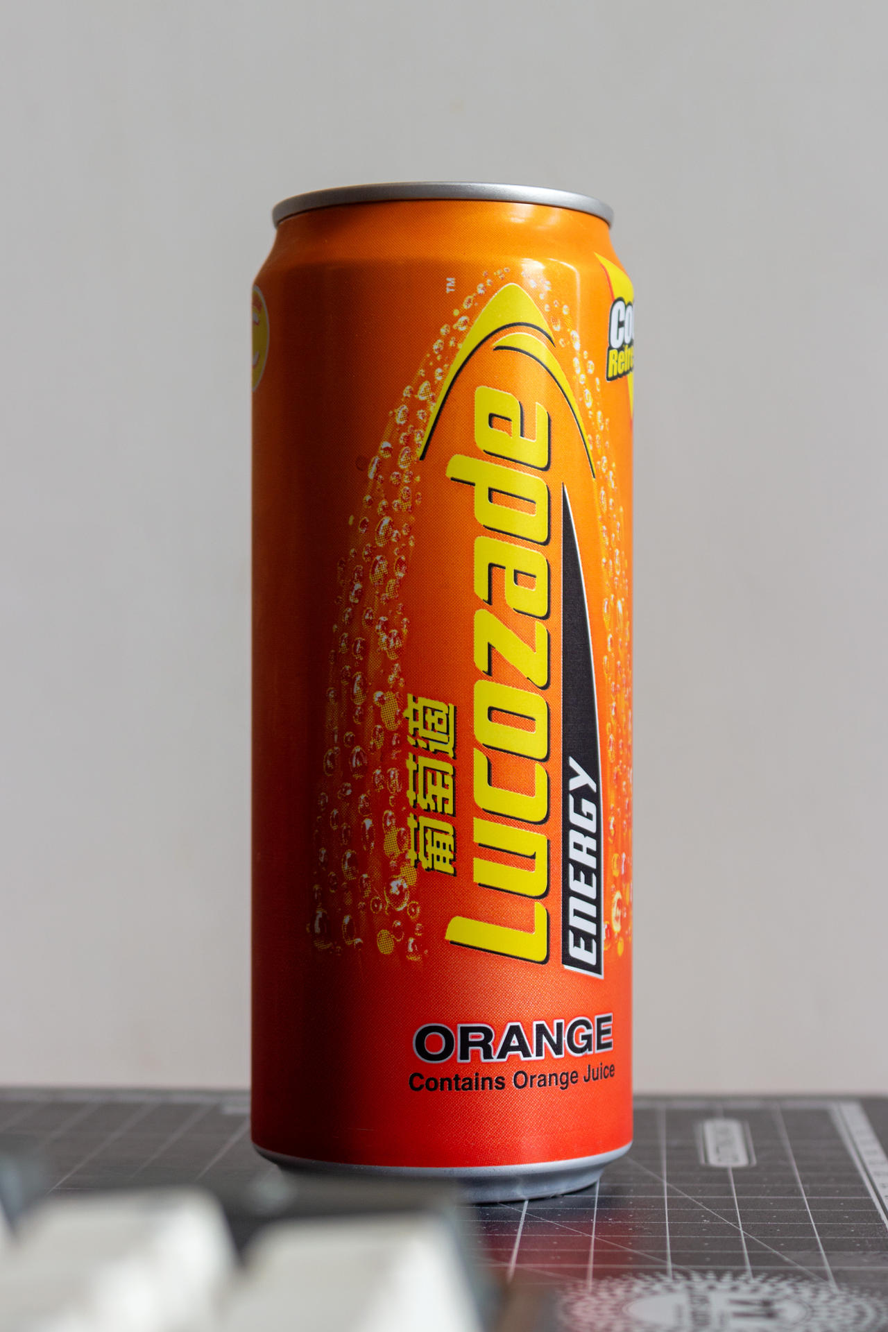 Can of Lucozade drink