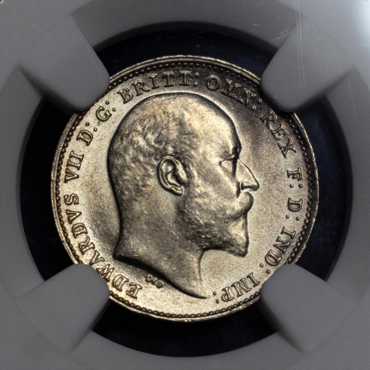 United Kingdom 1902 3 pence coin Edward VII