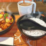 Lunch time cartoon
