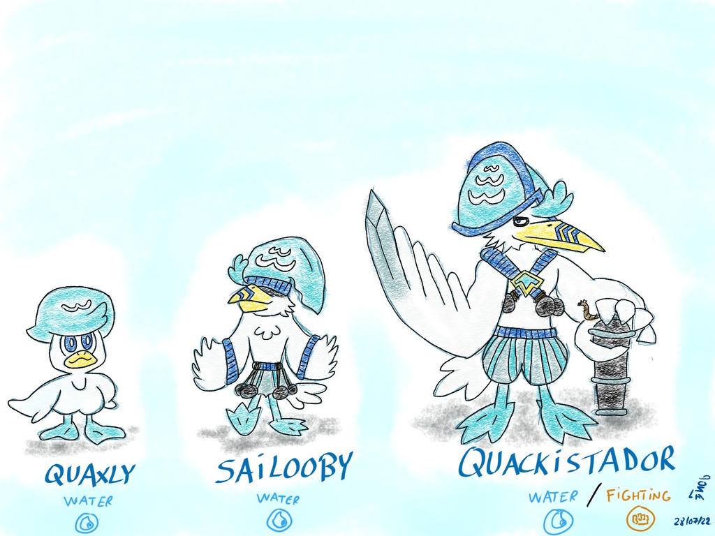 Quaxly evolution maybe ? by Dilophozor on DeviantArt