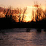 Lake at sunset