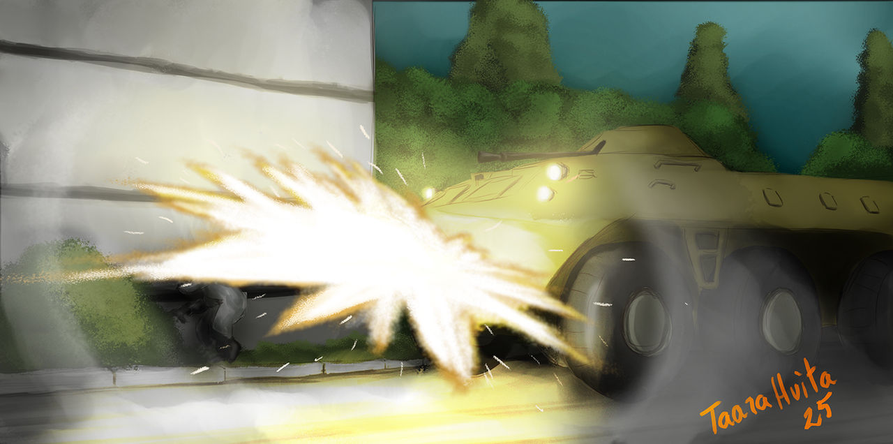 S.T.A.L.K.E.R - BTR 70 hit by RPG
