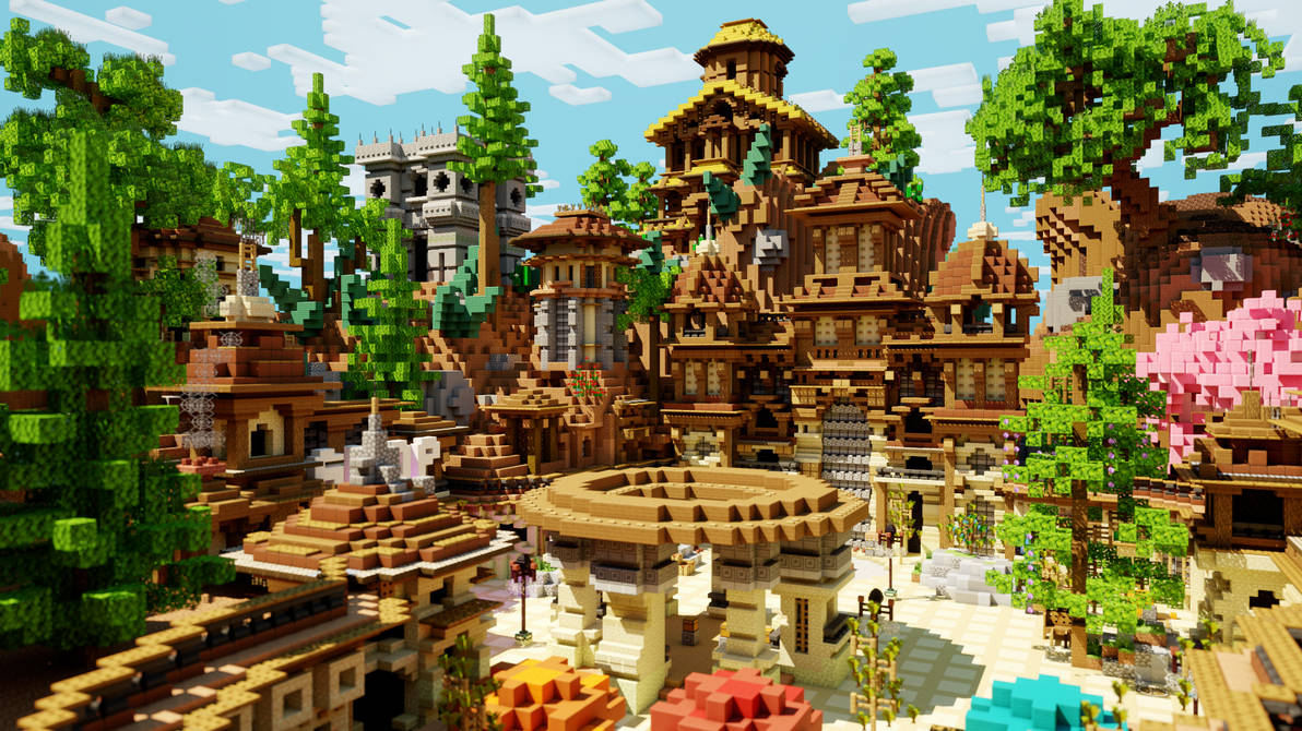 Minecraft Town Layout Deviantart Town FINAL EDIT by KrypptDA on DeviantArt