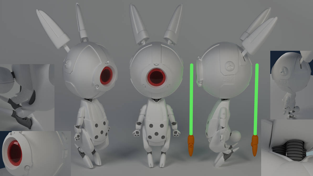 Little Bot Bunny - Completed by HeroNgauv on DeviantArt