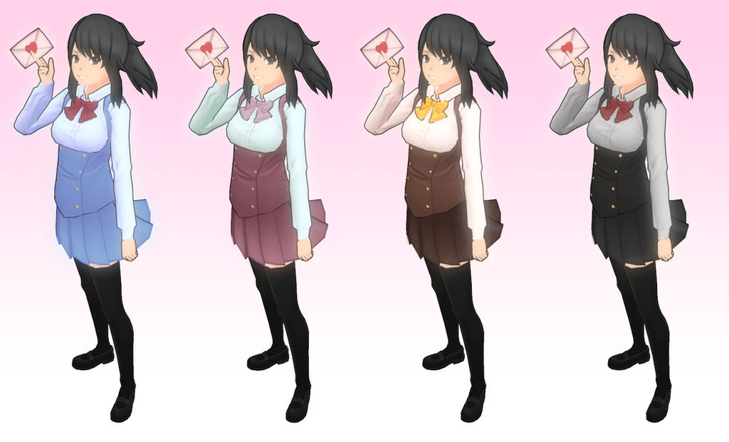 Yandere Simulator Uniform Variants By Druelbozo On Deviantart