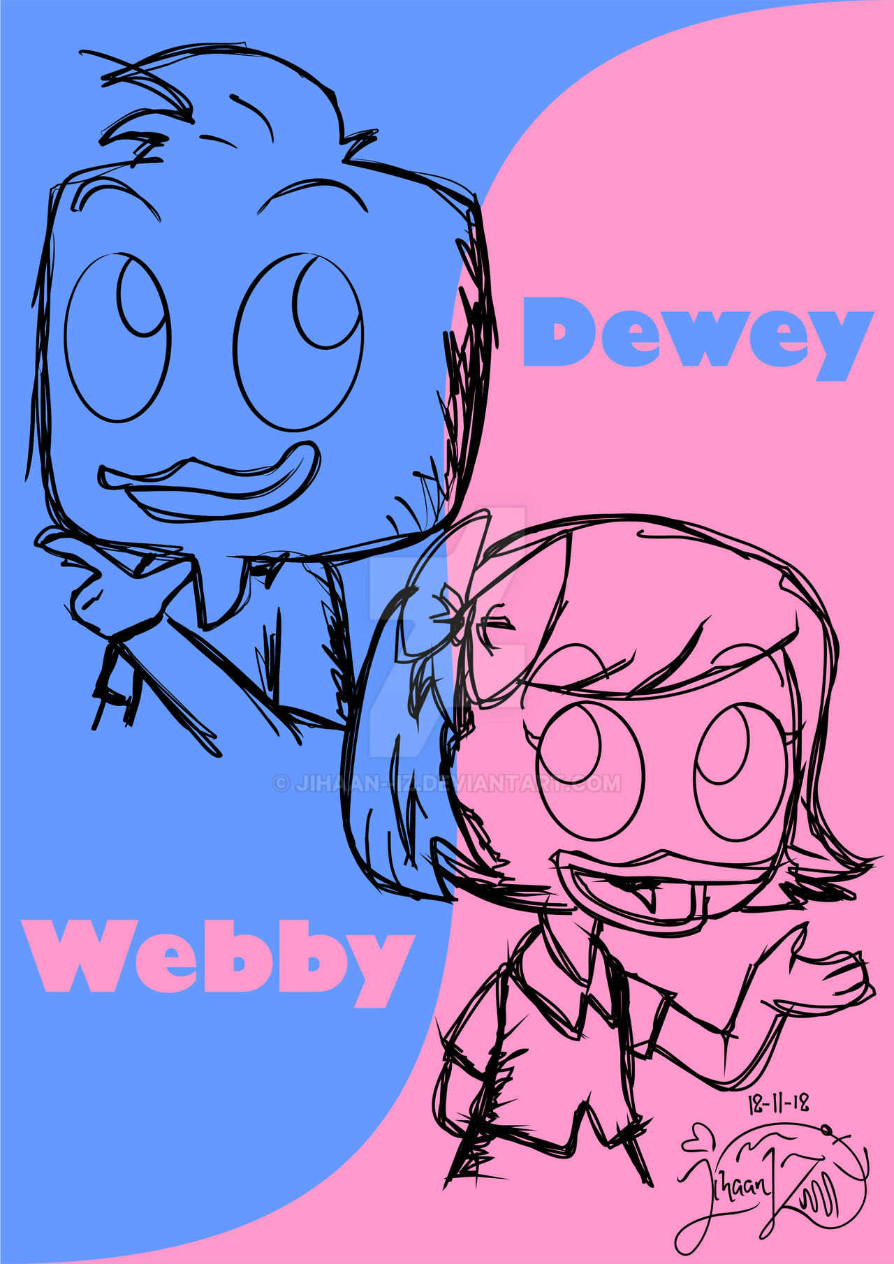 Dewey and Webby by Jihaan--IZ on DeviantArt