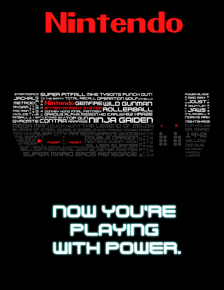 A Blast From The Past - NES Typography Poster