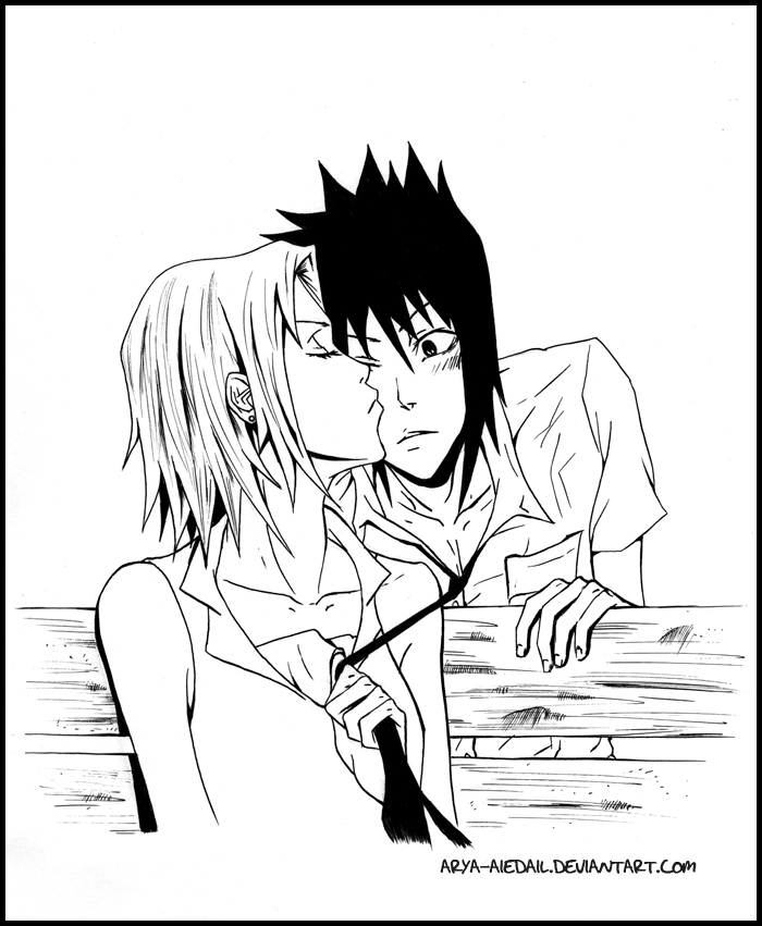 Sasuke Sakura - kiss by Arya-Aiedail on DeviantArt Sasuke Sakura - kiss by Arya-Aiedail on DeviantArt