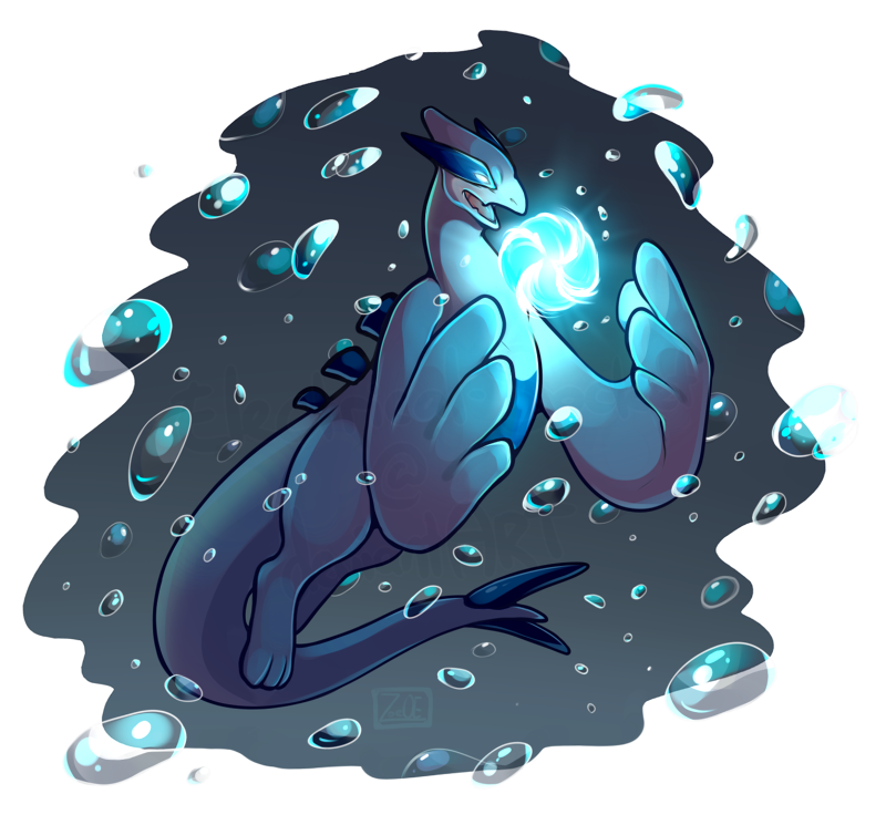 Pokemon Commission - Lugia by oddsocket on DeviantArt
