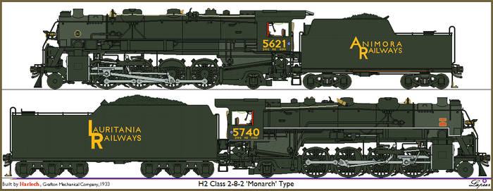 Oceanic Railways Class 'H2' 2-8-2