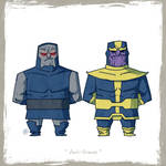 Little Friends - Darkseid and Thanos