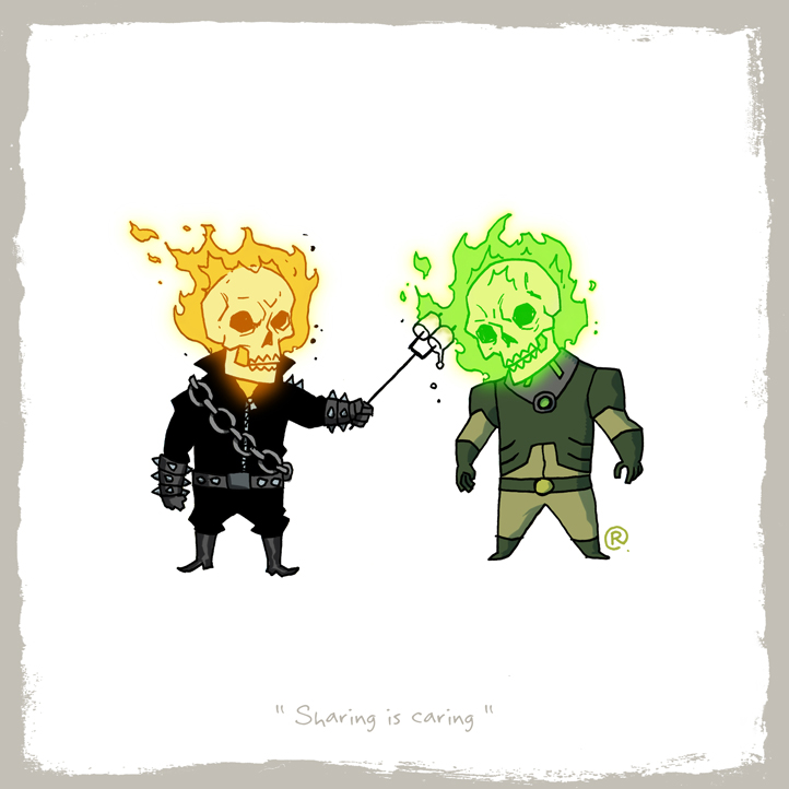 Little Friends - Ghost Rider and Atomic Skull