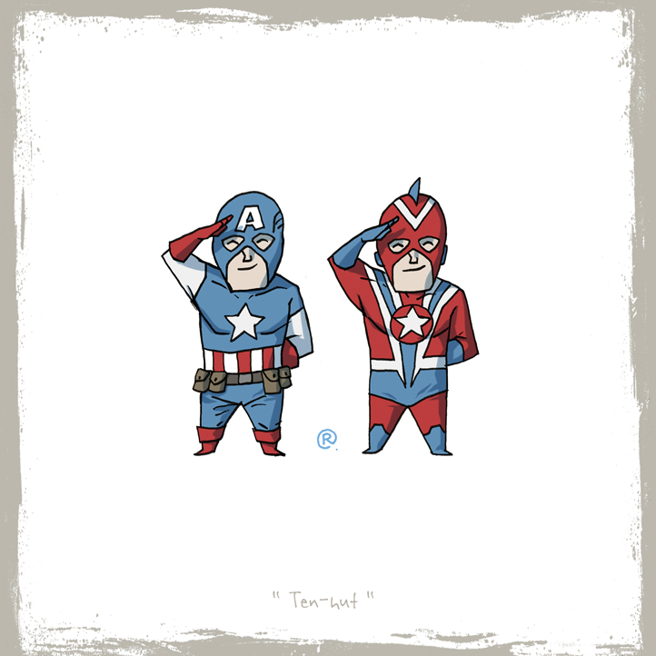 Little Friends-Captain America and Commander Steel