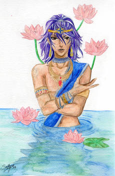Prince Soma in the lotus pool