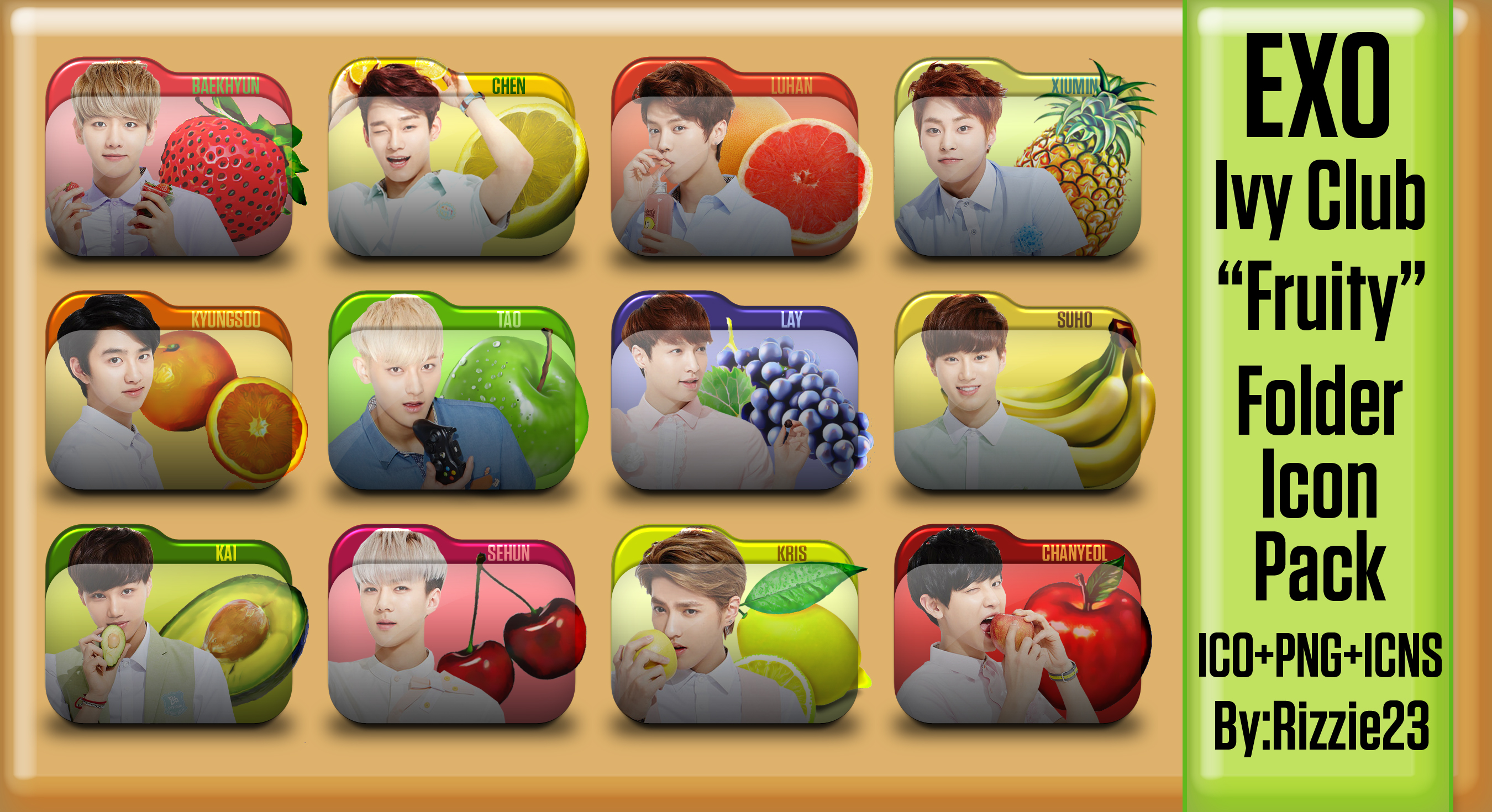 EXO Ivy Club Fruity Folder Icon Pack