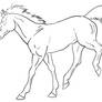 usable horse lineart: landing