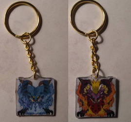 Lunastra + Teostra Keychain Charm