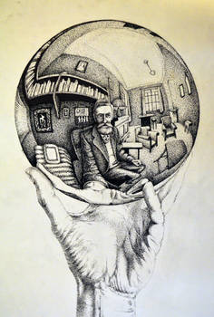 Hand With Reflecting Sphere Study - M. C. Escher