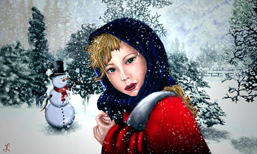 petite fille sous la neige by cywkis on DeviantArt