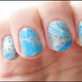 Jack Frost Inspired Water Marble