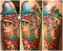 hipster girl tattoo