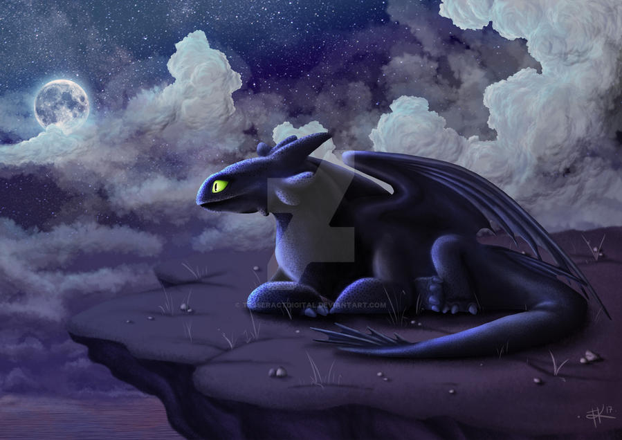 Toothless - How to train your dragon by tesseractdigital on DeviantArt