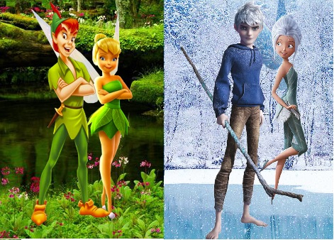 Jack Frost and Peter Pan with their Fairies